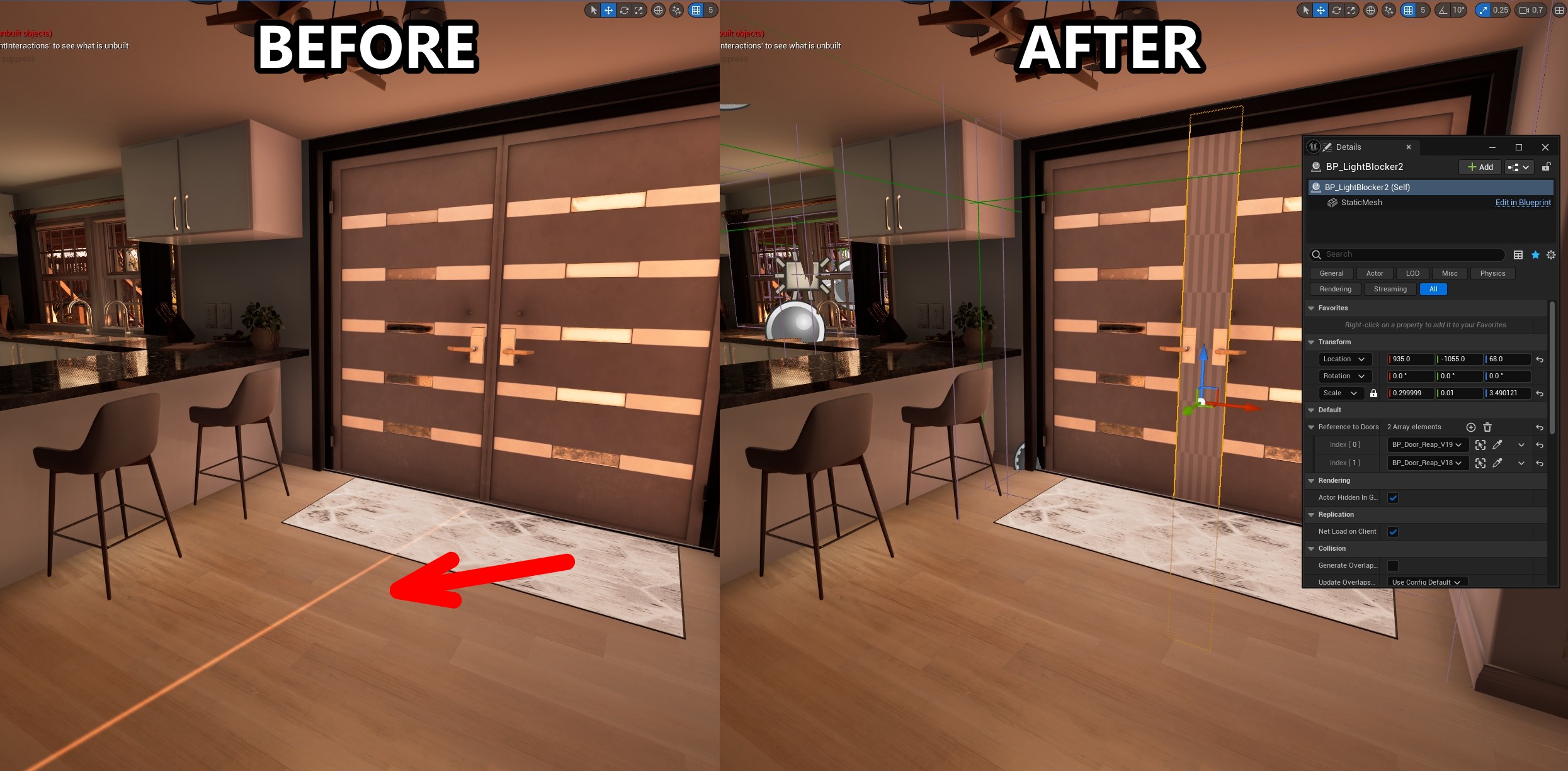 Fixing Dynamic Shadows with Dynamic Door Light Blocker