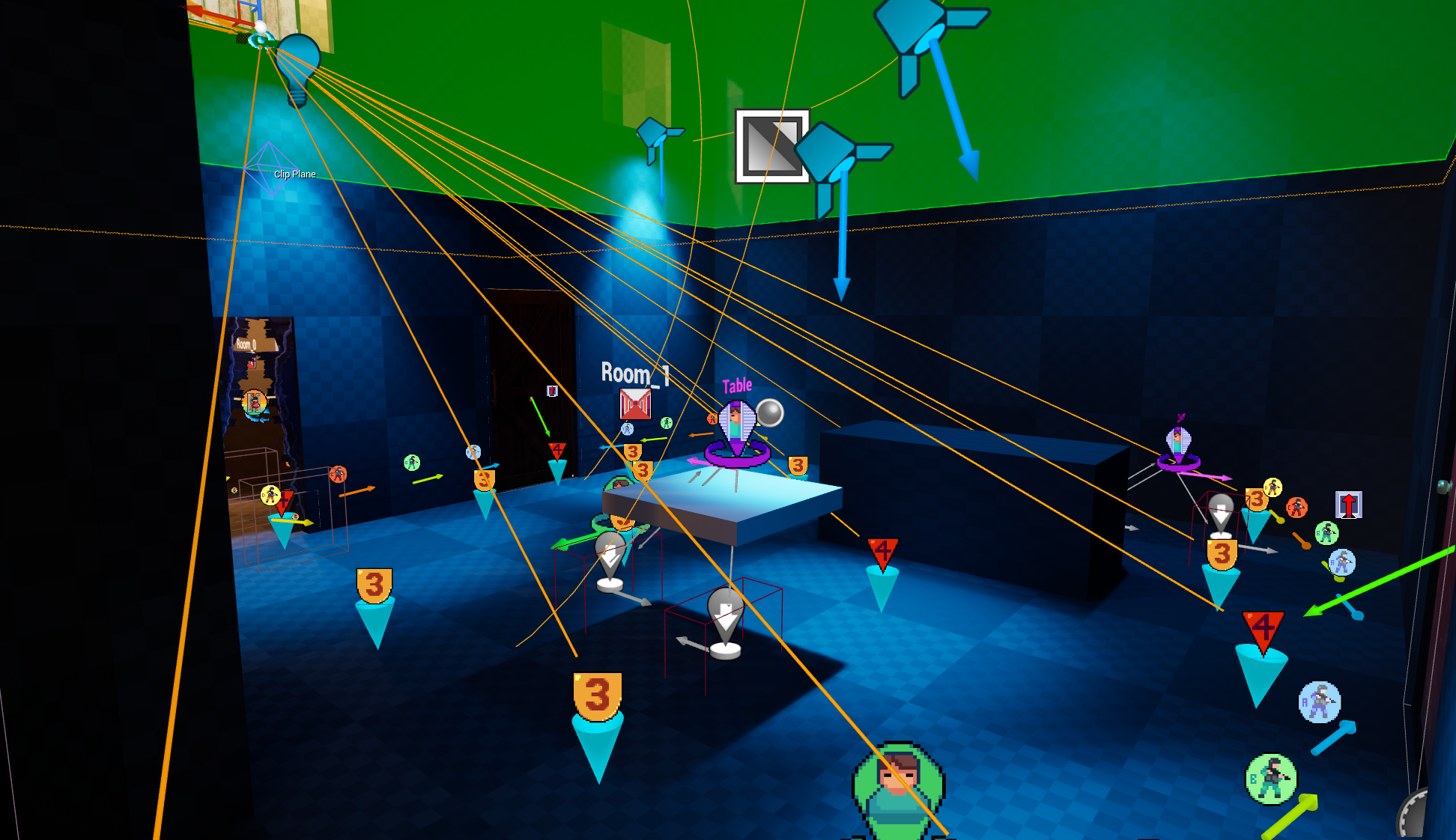 Selected Proxy with Auto Trace and a Clip Plane